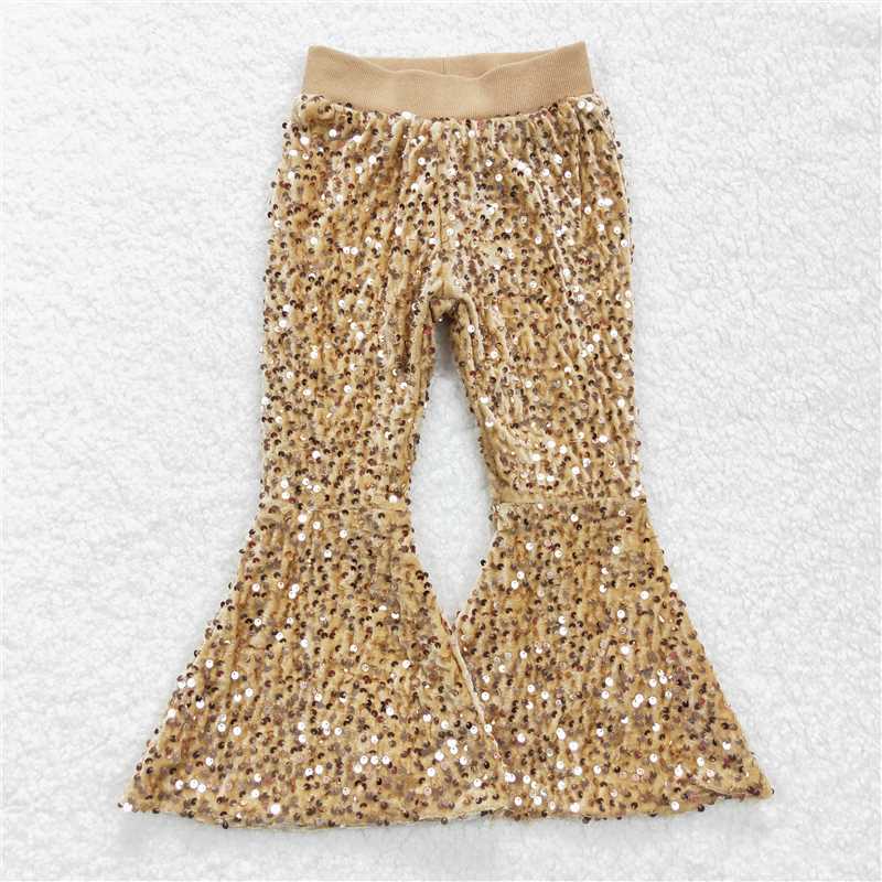 RTS NO MOQ Sibling baby girl clothes SEAUIN All Colors Sequined Gari Safety Pants add  lining