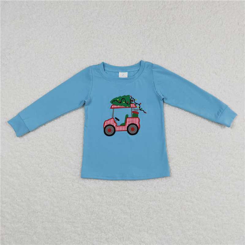 RTS NO MOQ Baby Boys Solid Long Sleeve Tees: Trucker Print & Animal Print Styles