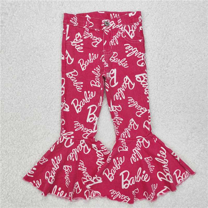 RTS NO MOQ Baby Girls Clothes Barbie Jeans: Flared & Ripped