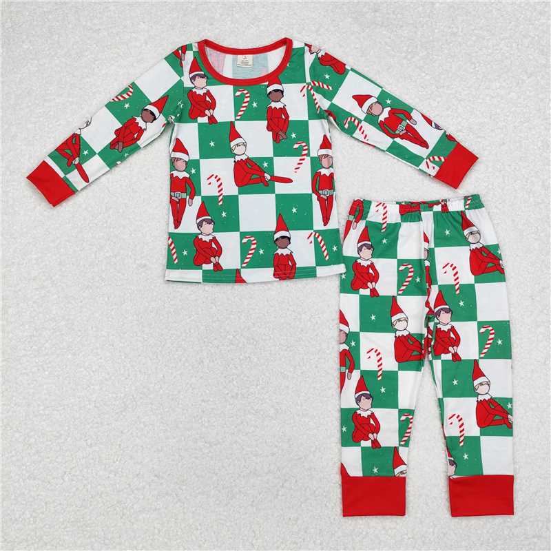 RTS NO MOQ Santa Claus long-sleeved trousers pajamas set