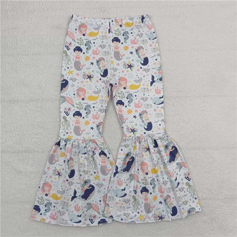 RTS SALES NO MOQ G6-5-2*/, Mermaid white trousers