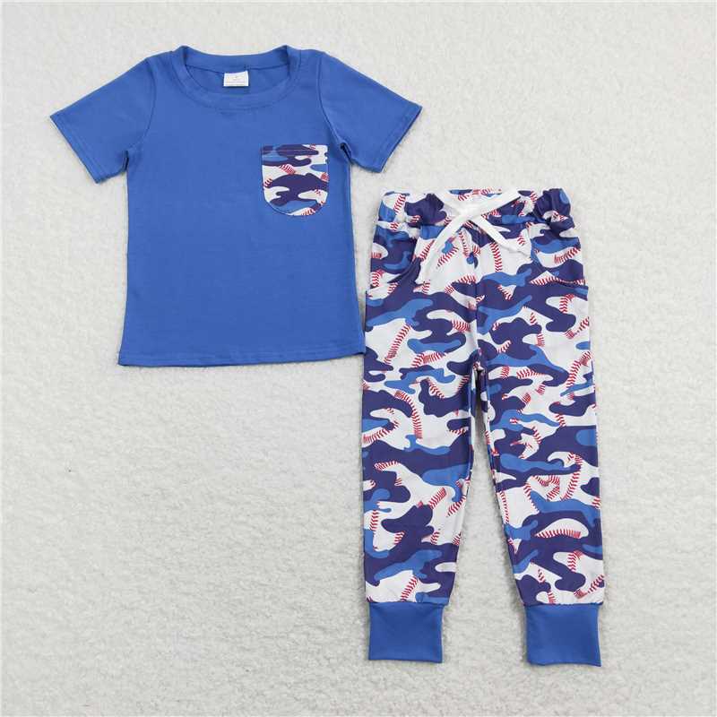 RTS NO MOQ Baby boy clothes duck camouflage Short Sleeve pants Suit