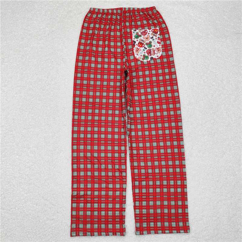 RTS NO MOQ Adults Christmas drawstring straight trousers