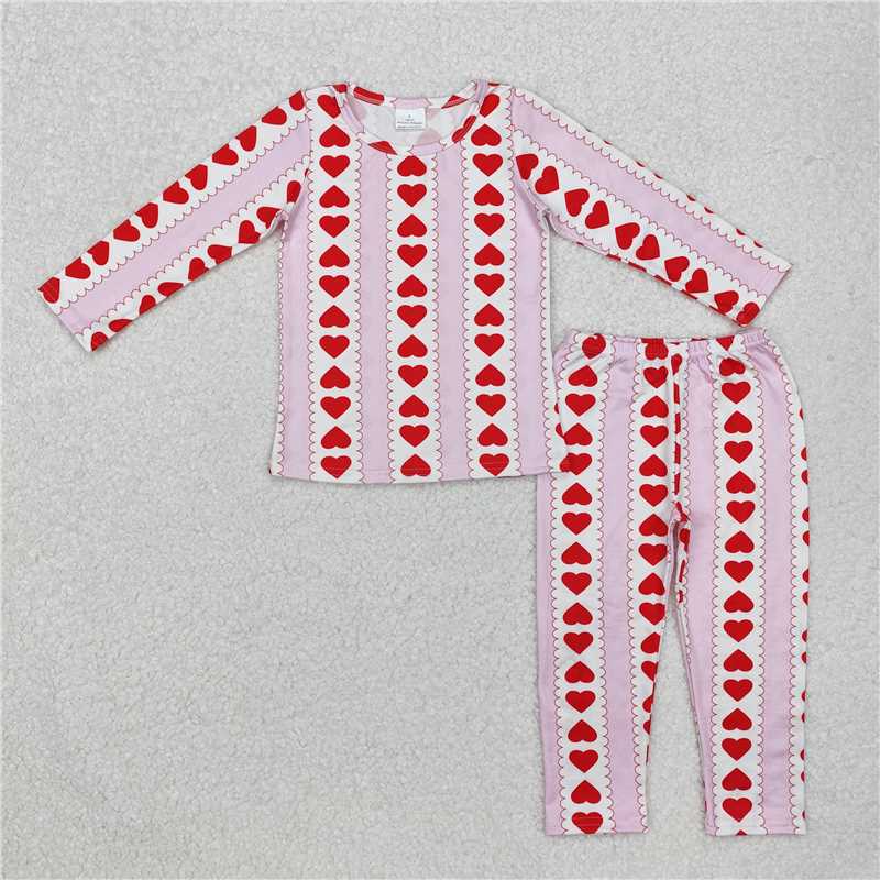 RTS NO MOQ Baby Boys Clothes Valentine long-sleeved pants set