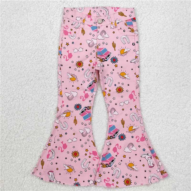 RTS NO MOQ Baby Girls Clothes Barbie Jeans: Flared & Ripped