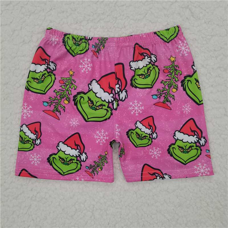 RTS SALES NO MOQ Pink Christmas Bird Shorts