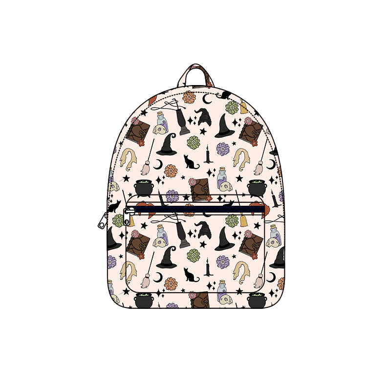 5.1（1）custom moq 5 eta 4-5weeks magic wizard style prints beige backpack