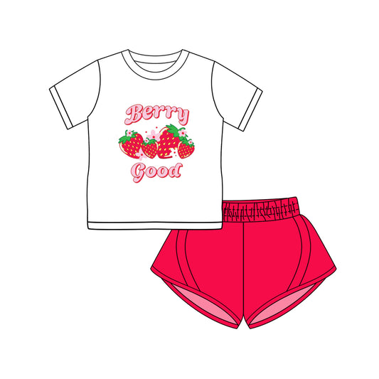 3.7 custom each style moq 5eta 4-6week Sibling Sister strawberry baby girl short sleeve shorts sets and dresses match design