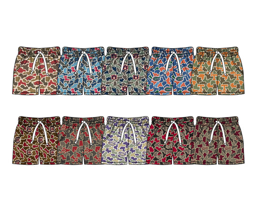 26.1.8 custom each style moq 5 eta 6-8week Sibling Sister camouflage baby summer shorts 10 match design
