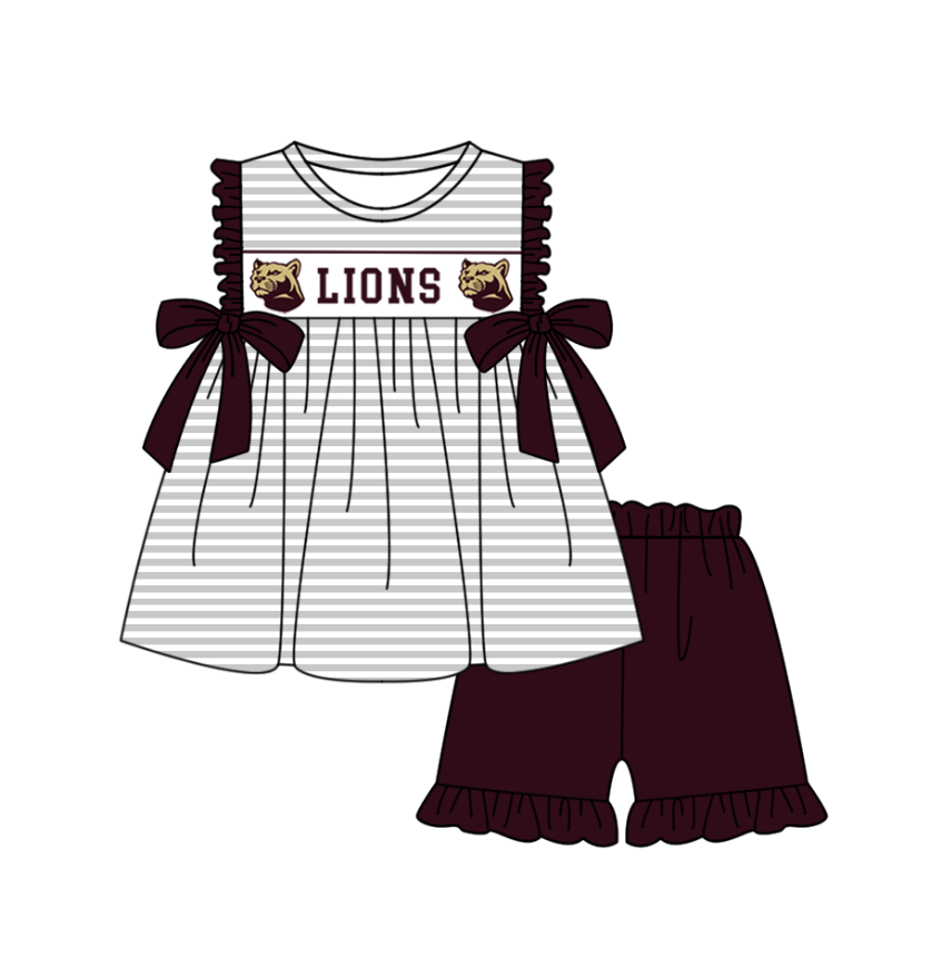 Custom moq 5 mix size milk silk summer teams baby boys girl clothes dark red short sleeve shorts sets 2 and brief sets and dress and rompers 2