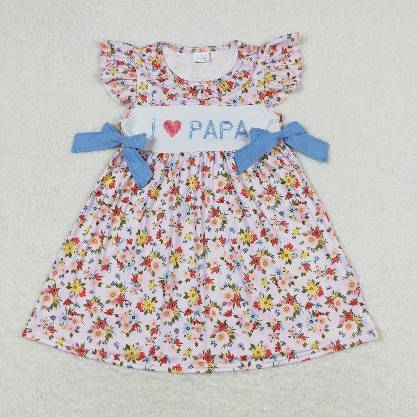 RTS baby girls clothes embroidery mama short Sleeve dress romper