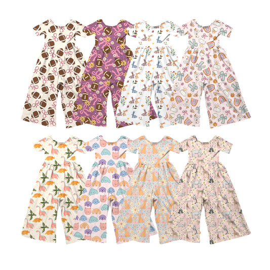 25.12.2 custom each style moq 5 eta 6-8week Sibling Sisters baby girl clothes short sleeve jumpsuit 8 match family desig