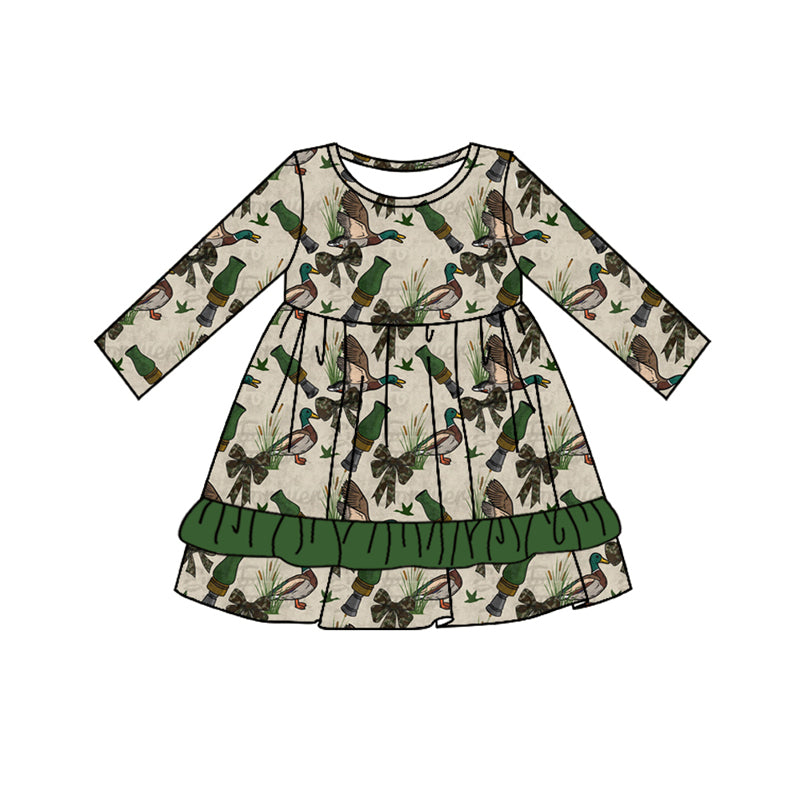 8.27 custom each style moq 5eta 4-6week Sibling Sister ducks green baby girl sets and dress and rompers match family design