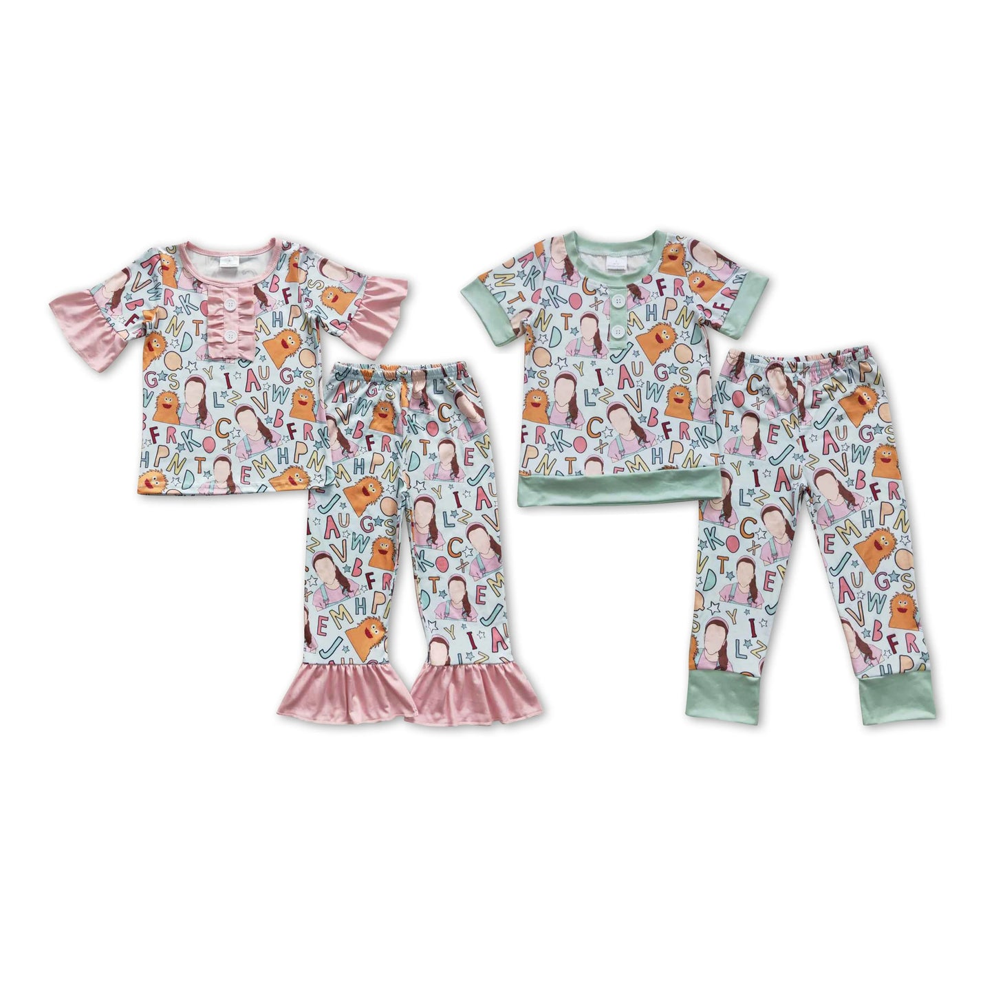 RTS NO MOQ Boys short-sleeved shirt pants clothing set