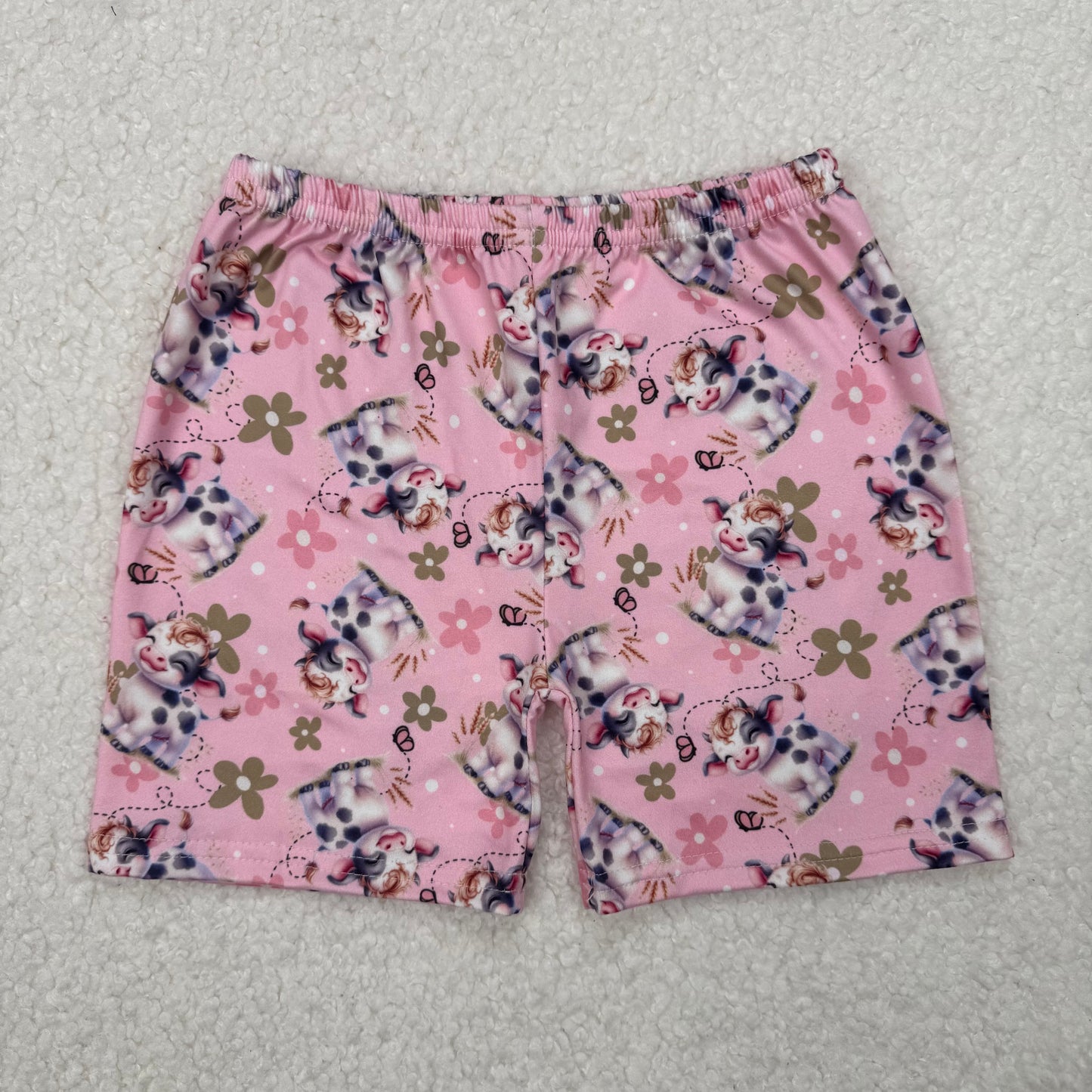 RTS SALES NO MOQ Pink Cow Shorts