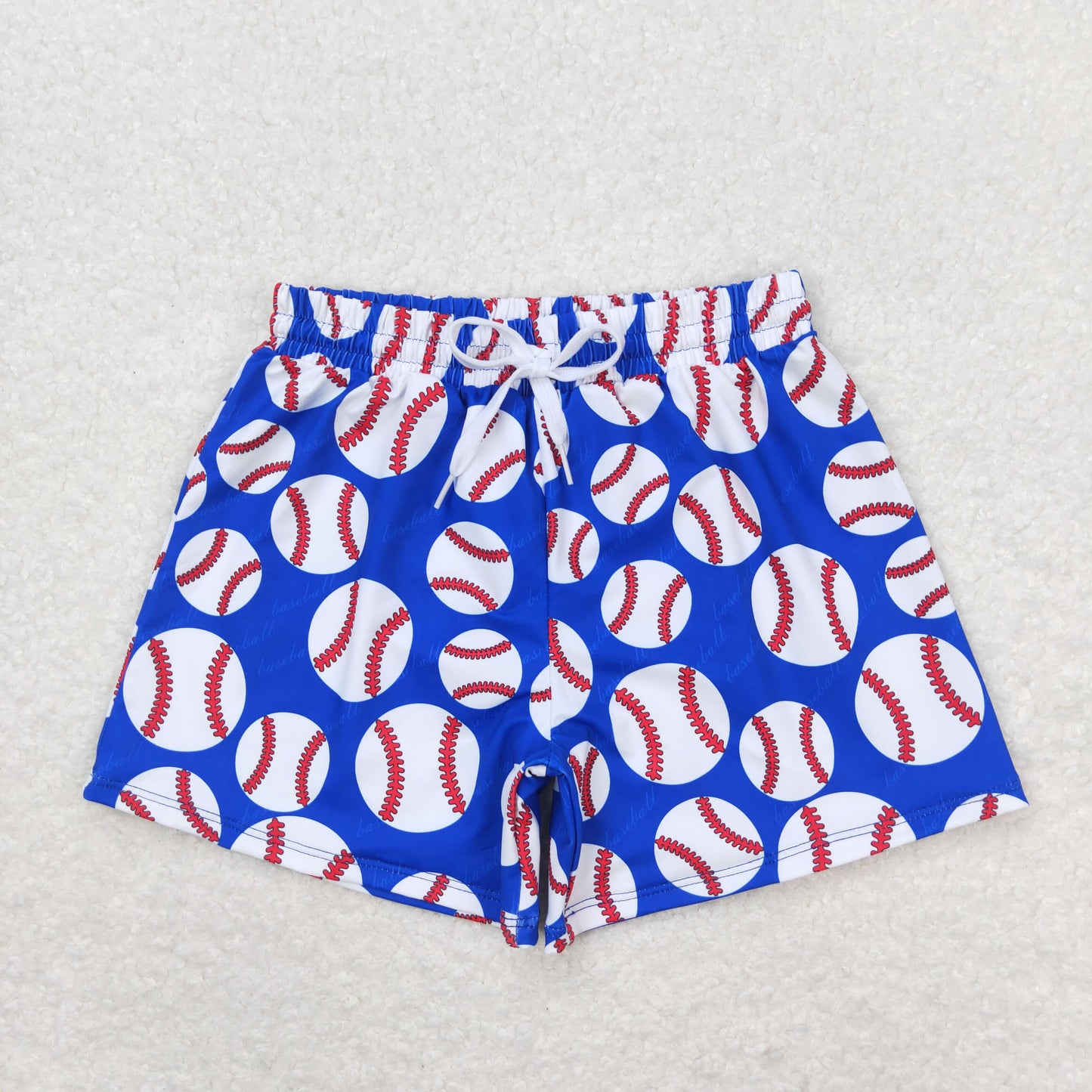 S0275 Baseball blue swimming trunks