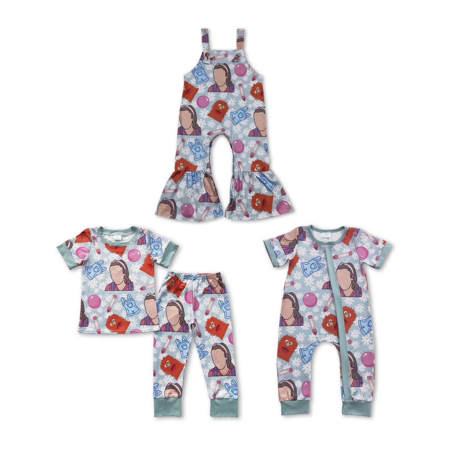 RTS NO MOQ Boys short-sleeved shirt pants clothing set and jumpsuit and romper