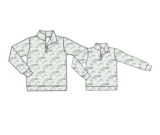 25.12.3 custom each style moq 5 eta 6-8week Sibling Sister long sleeve top and adult top match design