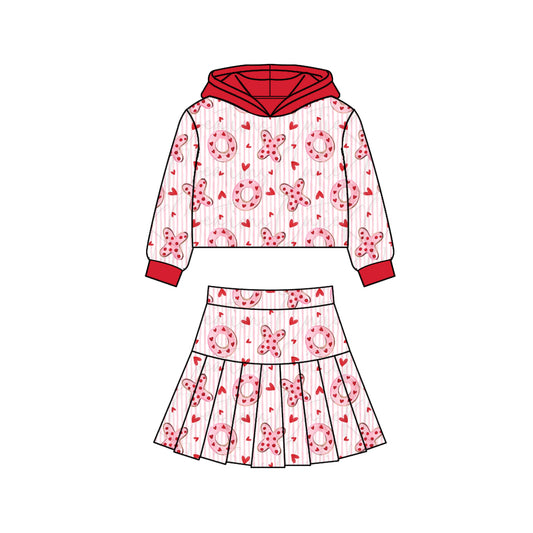 25.11.20 custom each style moq 5 eta 6-8week Sibling Sisters bow love baby girl long sleeve skirts sets 4 match family design