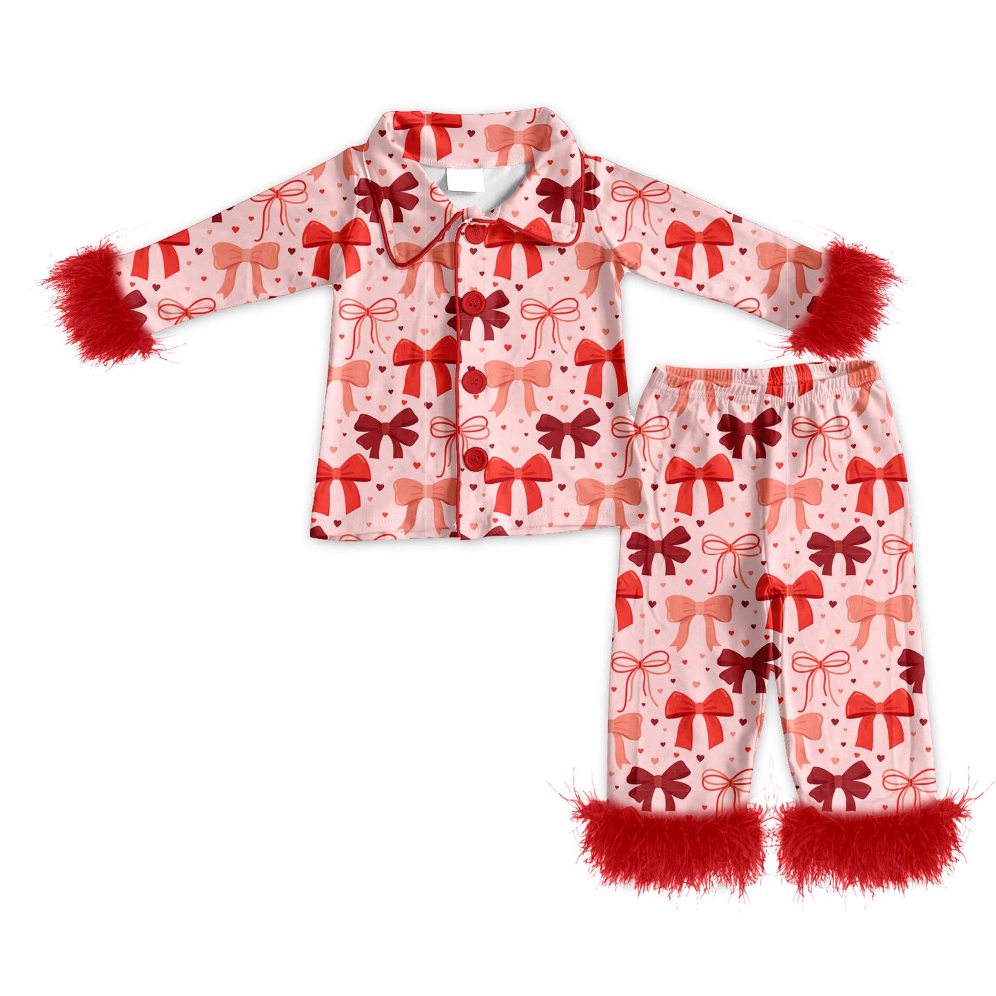 25.11.25 custom each style moq 5 eta 6-8week Sibling Sisters bow plush baby girl clothes long sleeve pants sets