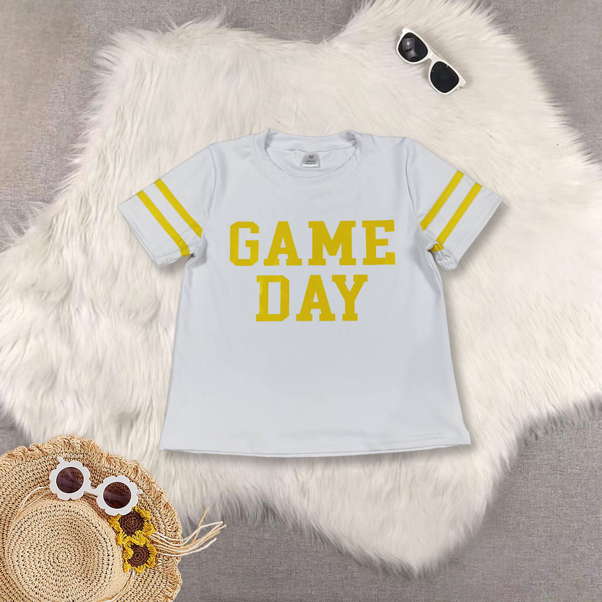 RTS NO MOQ Sibling baby girl clothes Cheer fireworks star short-sleeved top and shorts