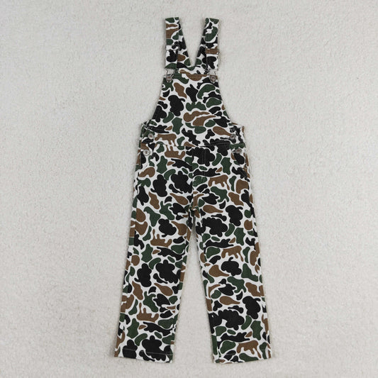 rts no moq P0535 Brown green camouflage overalls denim trousers