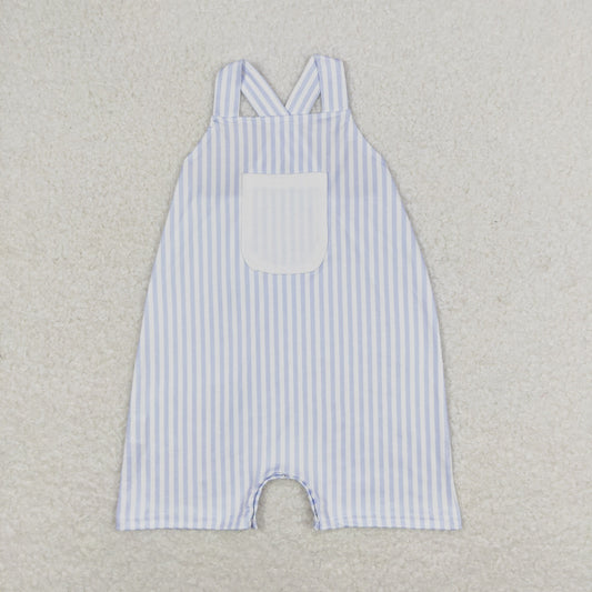 rts no moq SR1362 baby boy clothes blue stripes toddler boy summer romper