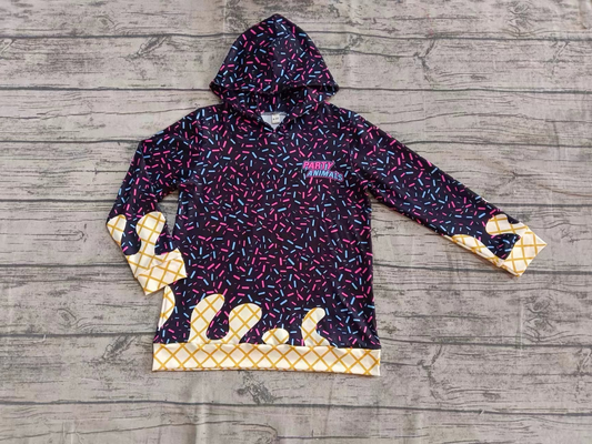 custom moq 3 eta 6-8weeks adult and kids clothes team BLUE hooded long sleeve top