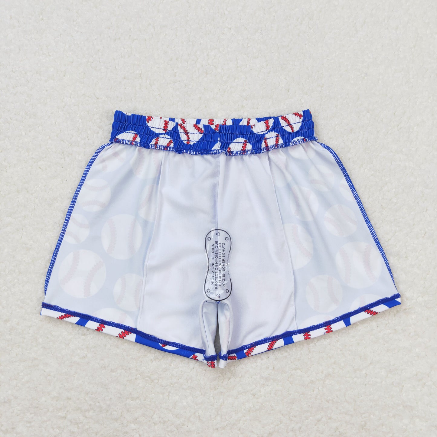 S0275 Baseball blue swimming trunks