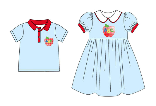 2.12 custom each style moq 5eta 4-6week Sibling Sister baby girl short sleeve top and dresses match design