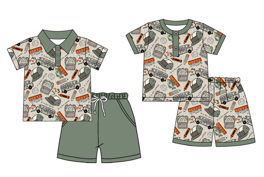 25.12.1 custom each style moq 5 eta 6-8week Sibling Sisters hat baby boy clothes short sleeve shorts sets 2 match family design