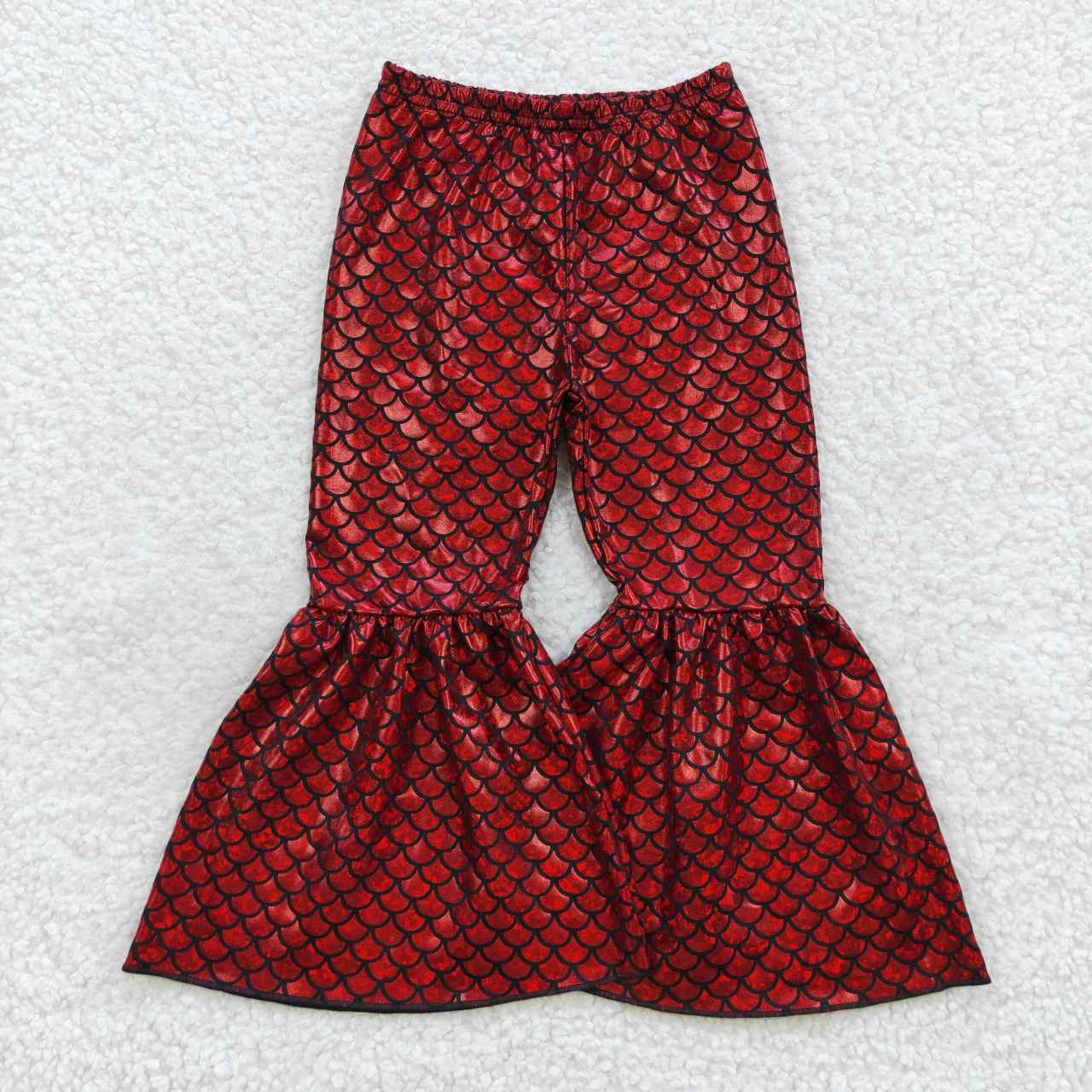 RTS NO MOQ Baby girl Clothes Red fish scale long Pants