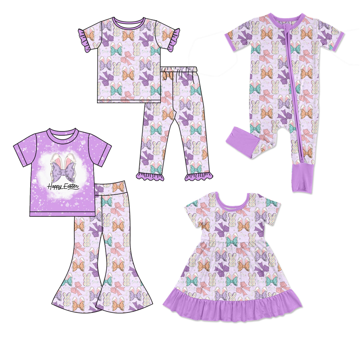 25.11.29 custom each style moq 5 eta 6-8week Sibling Sisters baby girl short sleeve pants sets 2 and dress and rompers match family design