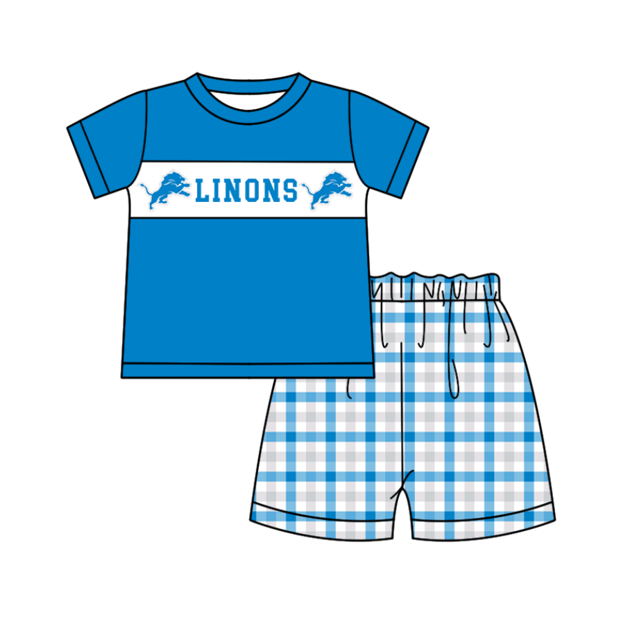 Custom moq 5 mix size milk silk summer teams baby boys girl clothes blue short sleeve shorts sets 2 and brief sets and dress and rompers 2