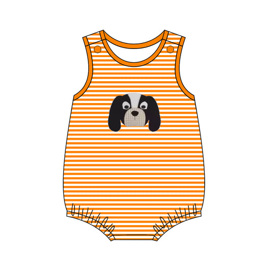 Deadline: February 26 TN Orange striped summer puppy romper