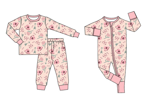 25.11.28 custom each style moq 5 eta 6-8week Sibling Sisters floral bow love baby girl clothes long sleeve pants sets and romper match family design