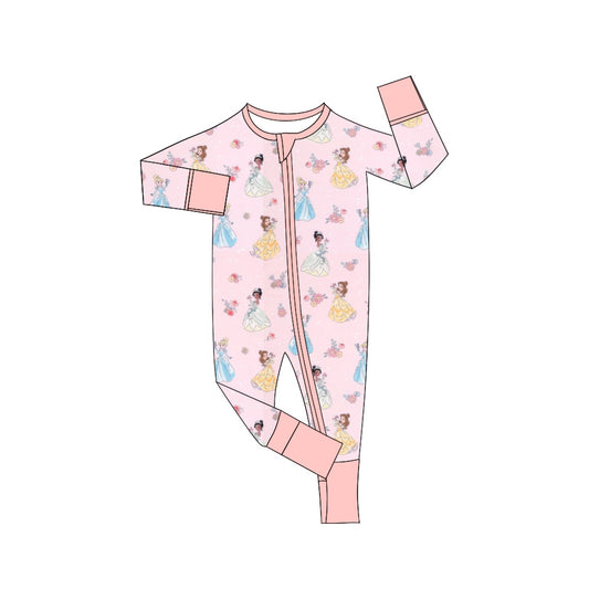 5.3custom each style moq 5eta 4-5week Sibling Sister cartoon character prints pink girls jumpsuits and boy set and baby romper match family design