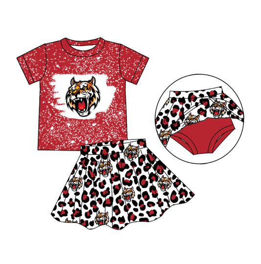 custom moq 3 eta 6-7weeks team summer baby girls clothes short sleeve skirts sets