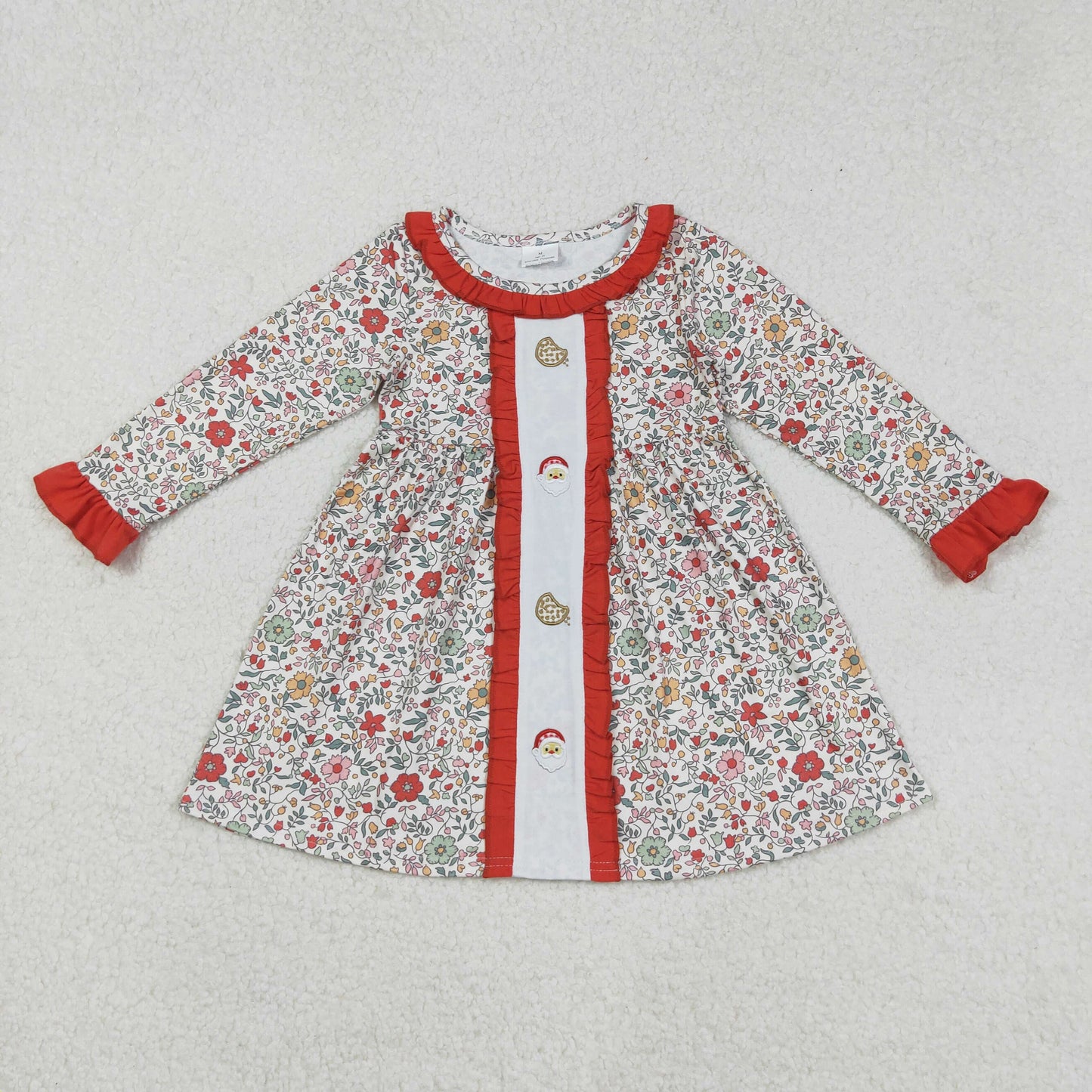 RTS Sibling baby girls clothes embroidery Christmas long Sleeve pants sets and dress and rompers