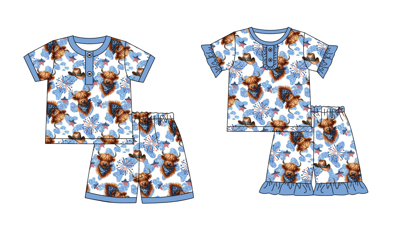 1.18 custom each style moq 5eta 4-6week Sibling Sister alpine bow baby girls short sleeve shorts sets 1 and sets 2 match design