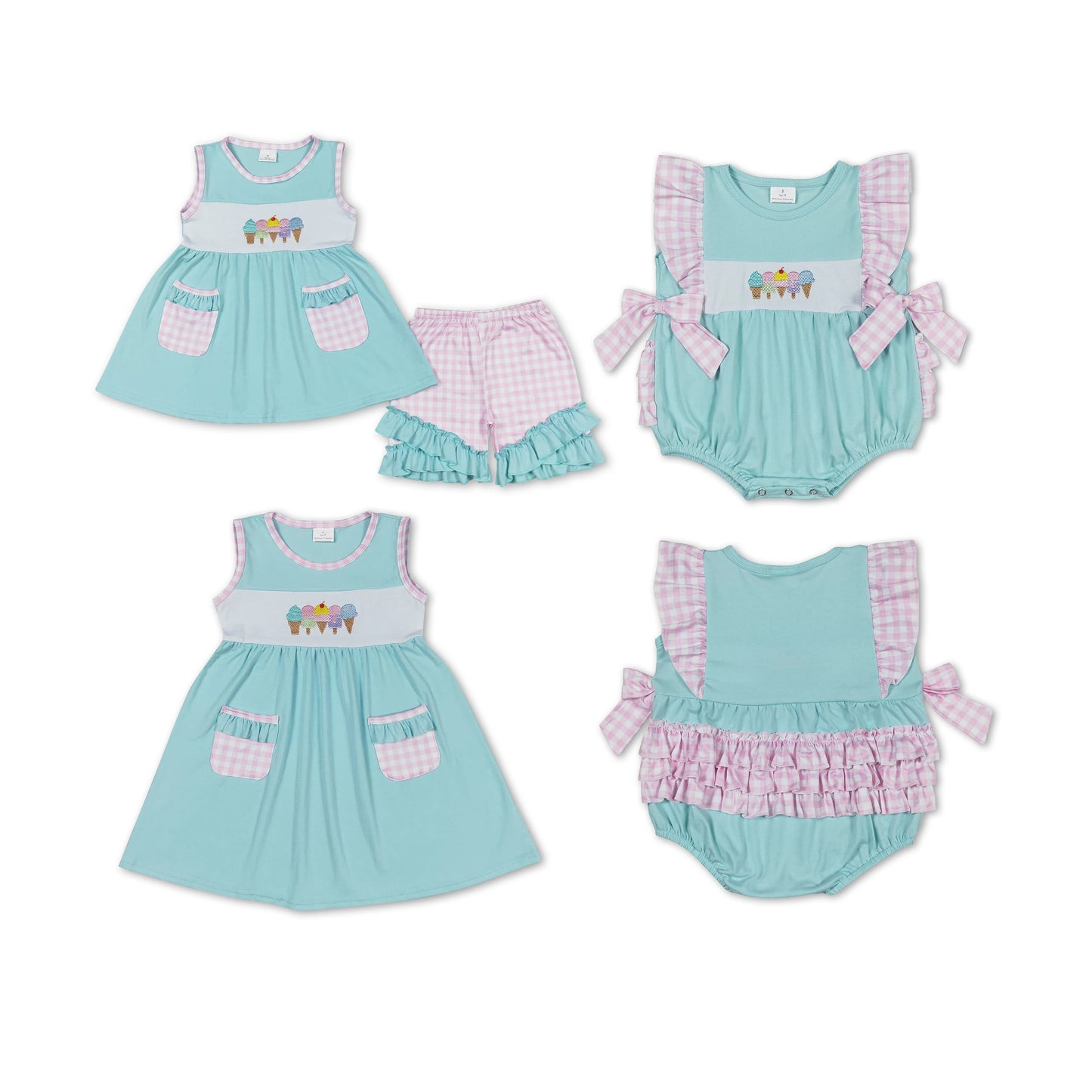 RTSBoys Embroidered Short Sleeve Shorts sets dress romper