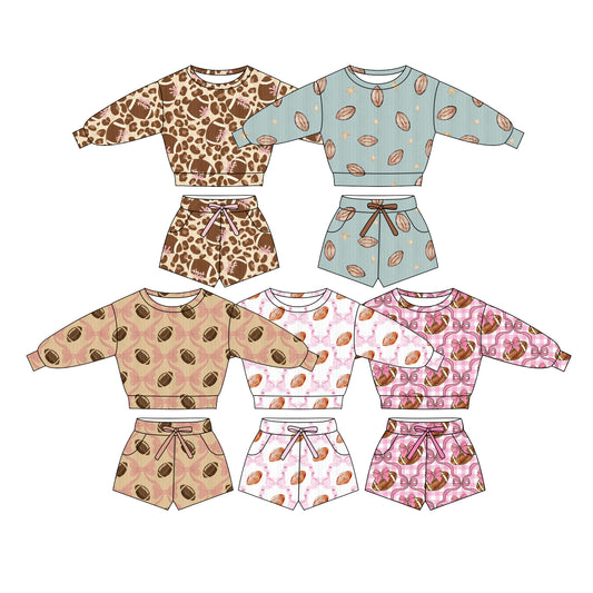 25.11.28 custom each style moq 5 eta 6-8week Sibling Sisters baby girl clothes long sleeve shorts sets 5 match family design