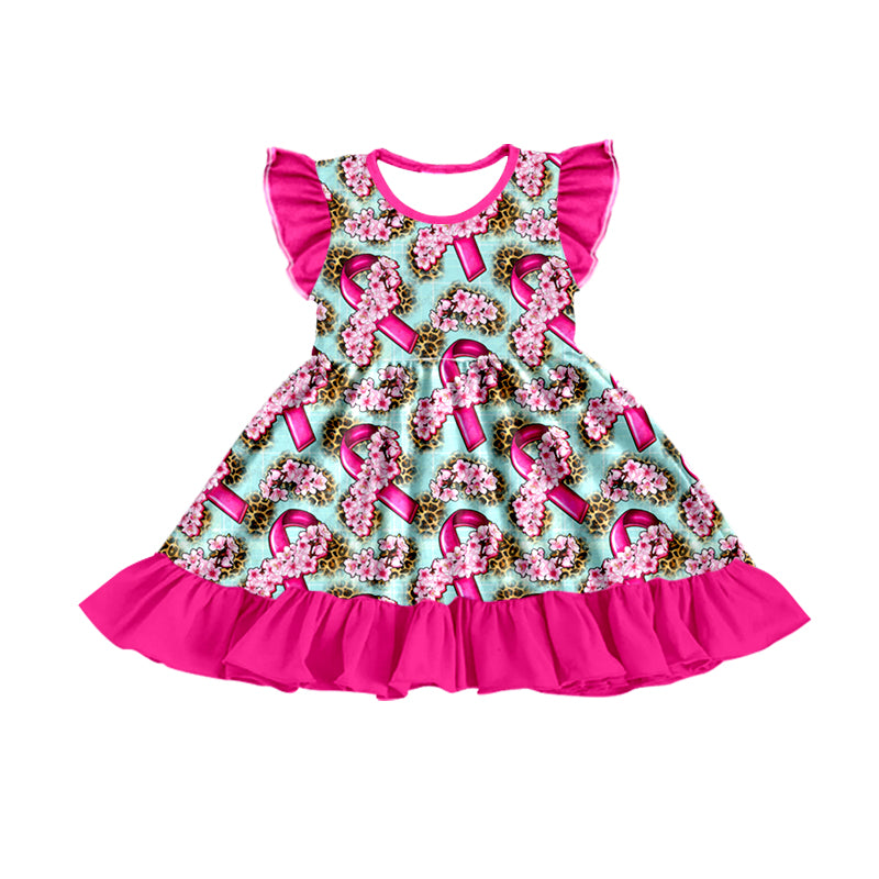 5.1(1)custom each style moq 5eta 4-5week leopard print and flower prints pink dress