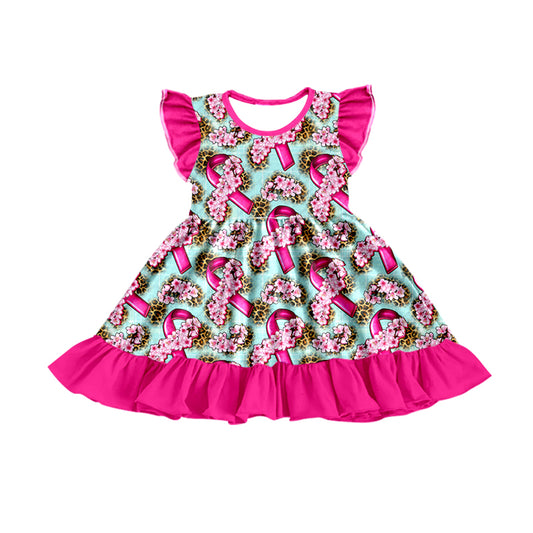 5.1(1)custom each style moq 5eta 4-5week leopard print and flower prints pink dress