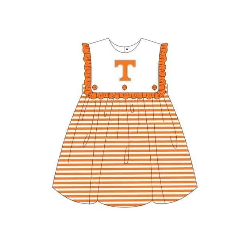 5.11custom each style moq 5eta 4-5week Sibling Sister T  prints orange plaid girls dress and boys top match family design