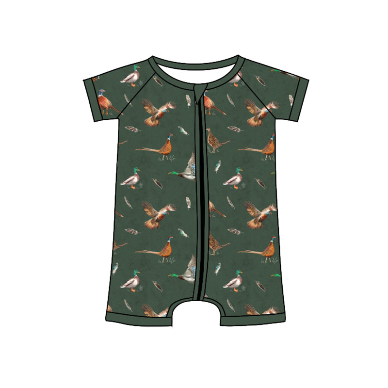 4.26 custom moq 5 eta 4-5weeks summer animal prints green baby romper