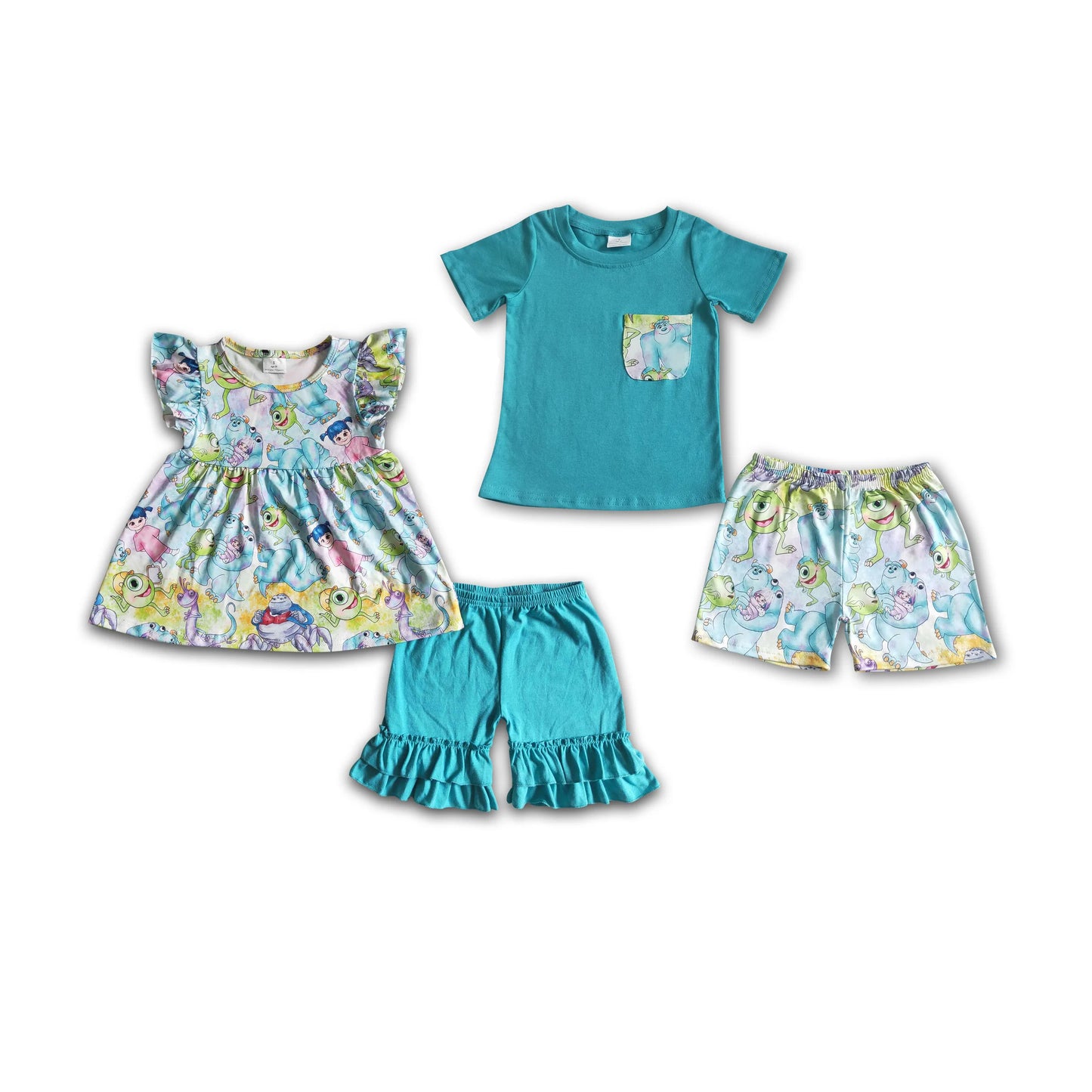 RTS NO MOQ short-sleeved shorts suit & short-sleeved sets