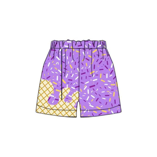 Deadline: May 15 Custom no moq Summer shorts purple ice cream shorts