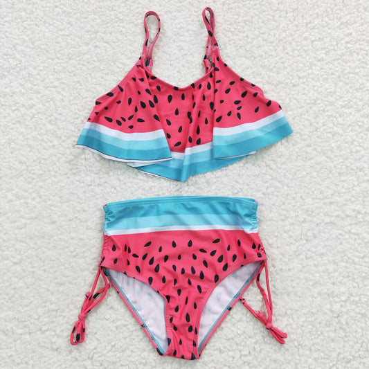 S0143 Watermelon Rose Swimsuit Set