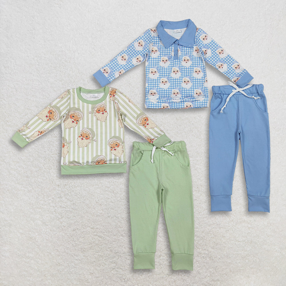 RTS NO MOQ Sibling Baby boy clothes Christmas dinosaur long-sleeved trousers pajamas suits